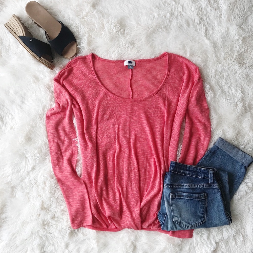 Old Navy pullover coral sweater light weight
